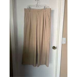 Banana Republic Wide-Leg Trousers in Light Tan